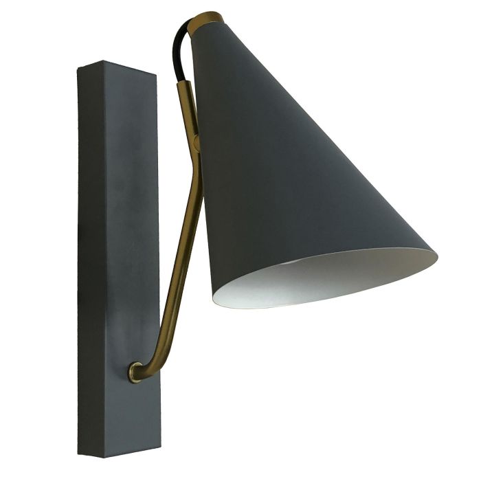 Lampara Aplique Glam DKD Home Decor Gris Claro Dorado 25 x 29 x 12 cm Lampara Aplique Glam DKD Home Decor Gris Claro Dorado 25 x 29 x 12 cm