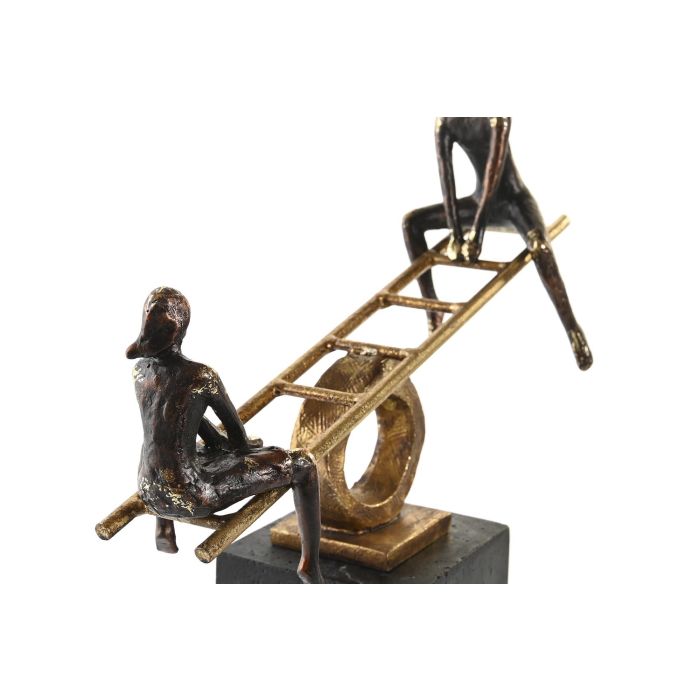 DKD Home Decor Figura Negro Dorado 9 x 27.5 x 27 cm 2