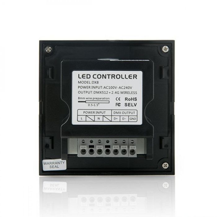Controlador LED Táctil a Distancia DMX512 Empotrable 4 Zonas RGBW Unicolor 5-24V DC Panel Dimable Sin Parpadeo 2 Controlador LED Táctil a Distancia DMX512 Empotrable 4 Zonas RGBW Unicolor 5-24V DC Panel Dimable Sin Parpadeo 2