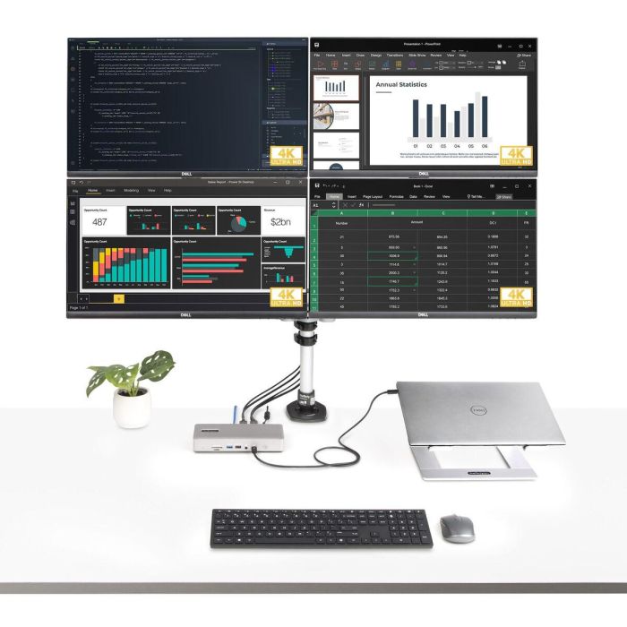 Hub USB Startech 132UE-TB4USB4DOCK Gris 3
