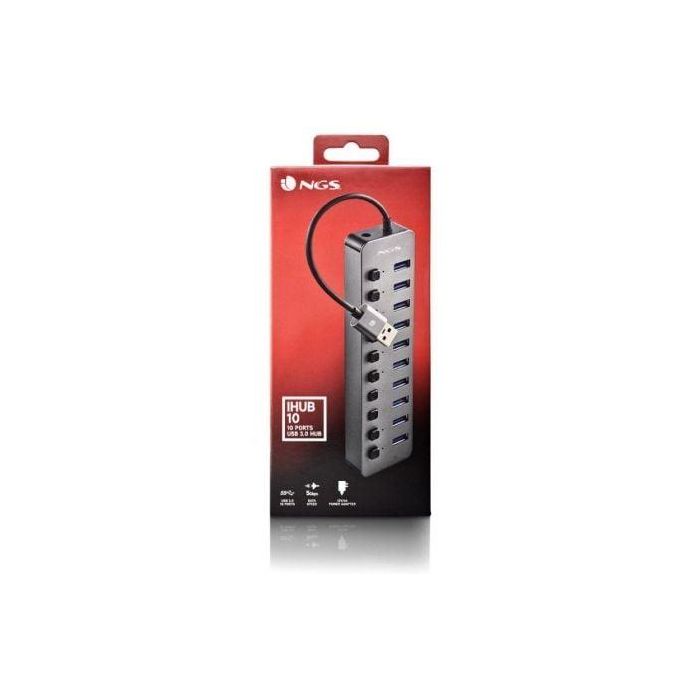 Hub USB NGS IHUB10/ 10xUSB 3.0 4 Hub USB NGS IHUB10/ 10xUSB 3.0 4