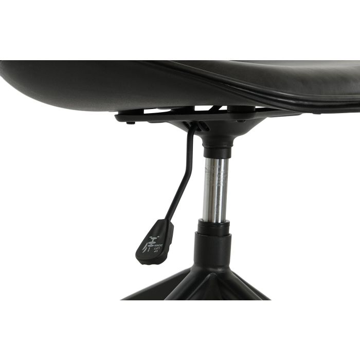 DKD Home Decor Silla Vintage Negra Gris Oscuro 57.5 x 83 x 47.5 cm con Ruedas Ajustable 3