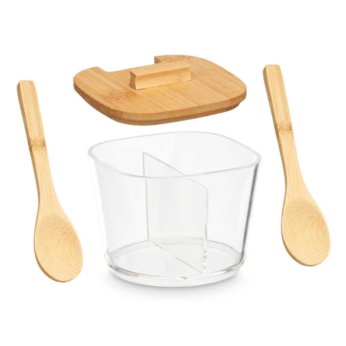 Azucarero Doble Tapa Bambu Kinvara 10X9CM (18 Unidades) 3 Azucarero Doble Tapa Bambu Kinvara 10X9CM (18 Unidades) 3
