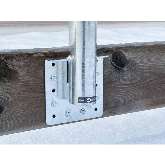 Next Green Soporte de tubo para tablón y fachada 60-540, para montaje en paredes y fachadas para cajas de carga, tubo soldado de 60 mm de longitud 540 mm 4