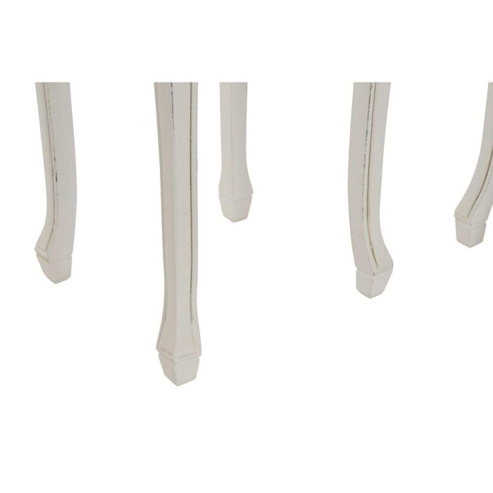 Mesita Auxiliar Tradicional DKD Home Decor Blanco Marron 35 x 80 x 35 cm Set de 2 3 Mesita Auxiliar Tradicional DKD Home Decor Blanco Marron 35 x 80 x 35 cm Set de 2 3