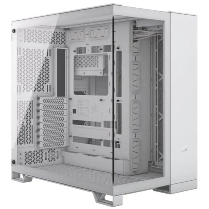 Corsair COR0840006664703 Caja PC 6500X Media Torre de Vidrio Templado con Doble Cámara - Blanco