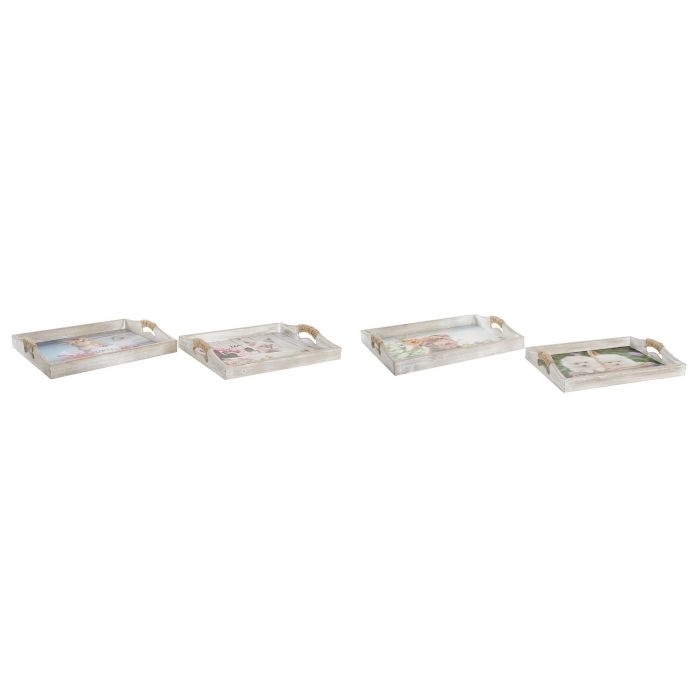 DKD Home Decor Bandeja Cottage Multicolor de MDF con Gatitos, Set de 2 Piezas, 30 x 6 x 40 cm 1 DKD Home Decor Bandeja Cottage Multicolor de MDF con Gatitos, Set de 2 Piezas, 30 x 6 x 40 cm 1
