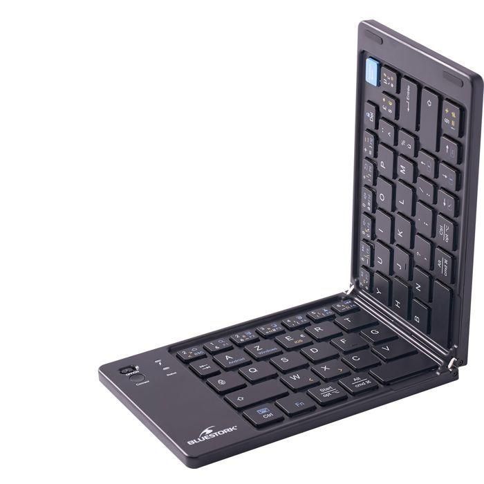 Teclado inalámbrico plegable - Ordenador, tableta, smartphone, TV - Teclas de tijera - BLUESTORK - KB-MINI-FOLD/FR - AZERTY - Negro 2