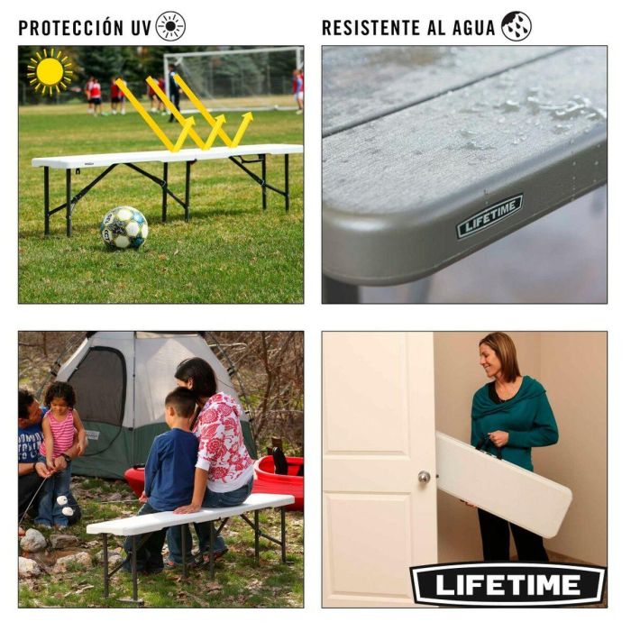 Lifetime Banco Plegable Maletín 183x29x42 cm 2