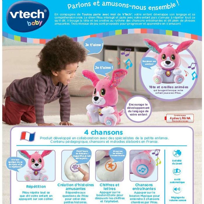 Vtech Baby Doggie Talk to me Perro Interactivo Rosa - Aprende lenguaje, números, colores y emociones - Juego evolutivo 3 niveles (1-5 años) 1 Vtech Baby Doggie Talk to me Perro Interactivo Rosa - Aprende lenguaje, números, colores y emociones - Juego evolutivo 3 niveles (1-5 años) 1