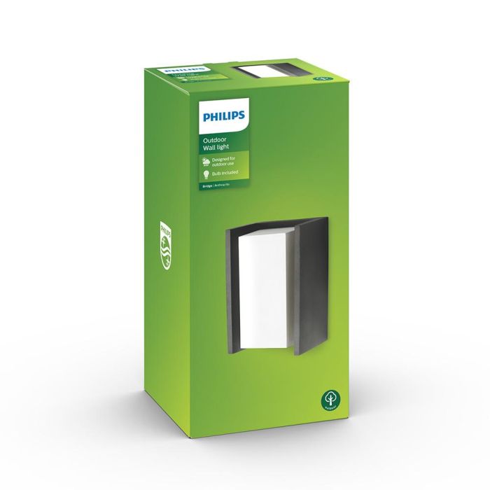 Philips Aplique LED E27 Modelo Bridge 15W 970 LM Aluminio Antracita IP44 2