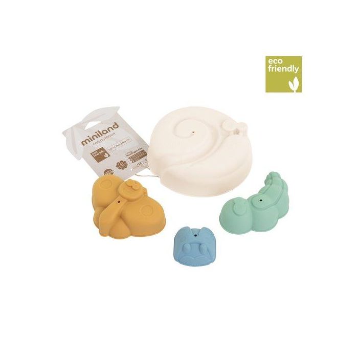 Set Arena Miniland Eco 4 Moldes Cool (+18 Meses) (Set de 6)