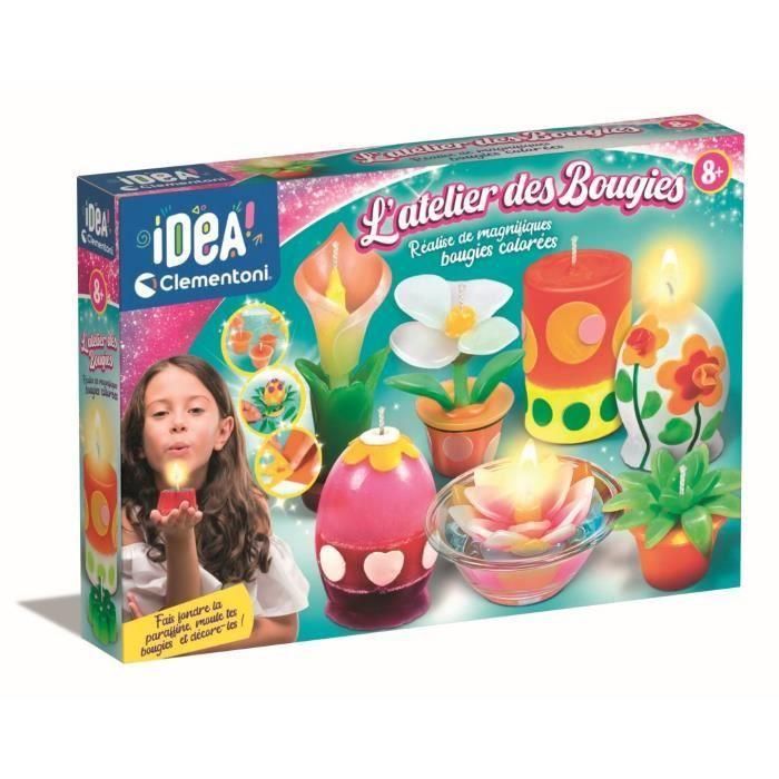 Clementoni Creador de talentos - Taller de Velas Hazlo Tú Mismo con 2 Tipos de Cera, Moldes y Accesorios Decorativos - Para Niños +7 Años