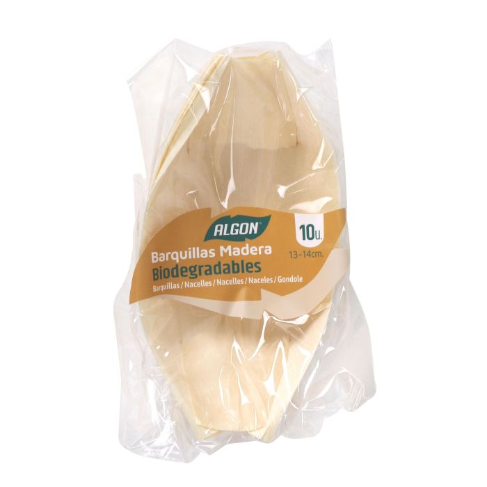 Set de 10 barquillas de madera Algon 12.5 cm (24 Cajas) 1 Set de 10 barquillas de madera Algon 12.5 cm (24 Cajas) 1