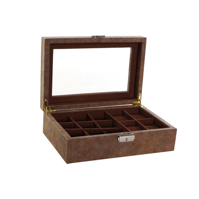 Joyero Tradicional DKD Home Decor Marron 16.5 x 8.5 x 25 cm Joyero Tradicional DKD Home Decor Marron 16.5 x 8.5 x 25 cm