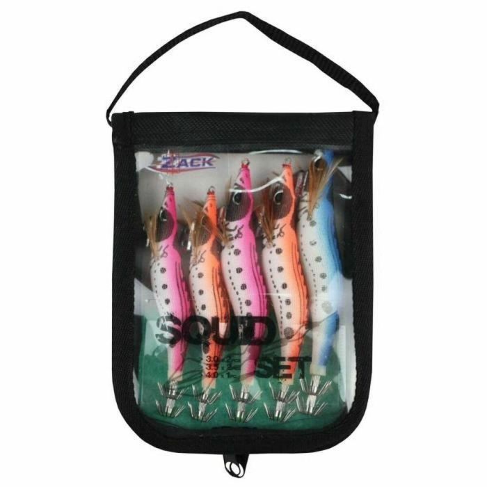 Zack Kit 5 Fish Jigs de Pesca - Rosa, Naranja y Azul
