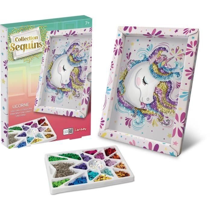 Unicornio - ilustración con lentejuelas 4 Unicornio - ilustración con lentejuelas 4