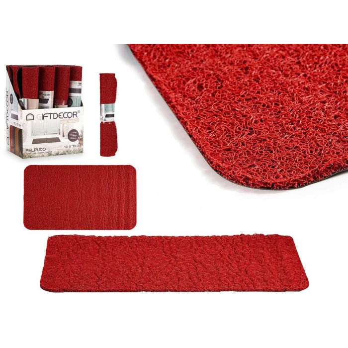 Felpudo Rojo PVC Giftdecor 40x70 cm (12 Unidades) Felpudo Rojo PVC Giftdecor 40x70 cm (12 Unidades)