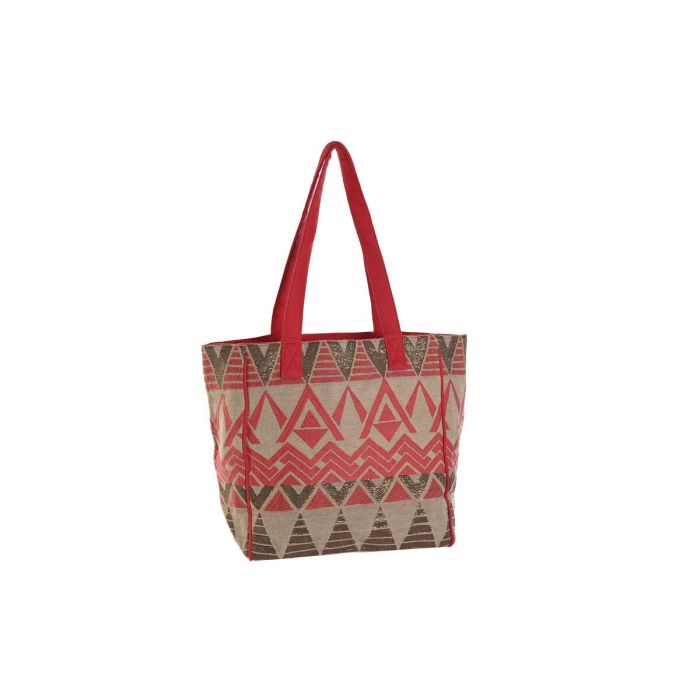 Bolso Mediterraneo DKD Home Decor Fucsia Beige 16 x 66 x 31 cm 1