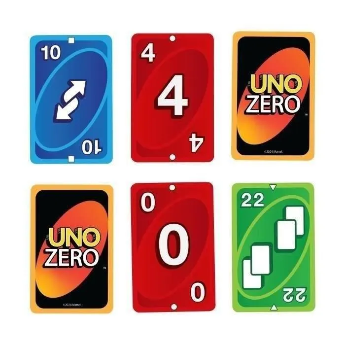 Mattel Games UNO Zero Jhh48 Juego de Cartas para Niños y Adultos 3