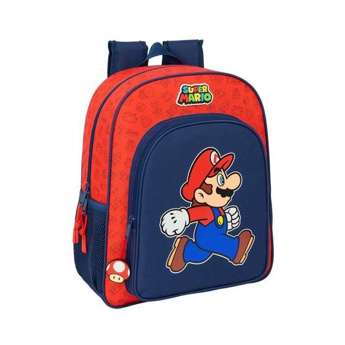 Safta Mochila Junior Super Mario Trick Adaptable a Carro 32x38x12cm 0 Safta Mochila Junior Super Mario Trick Adaptable a Carro 32x38x12cm 0