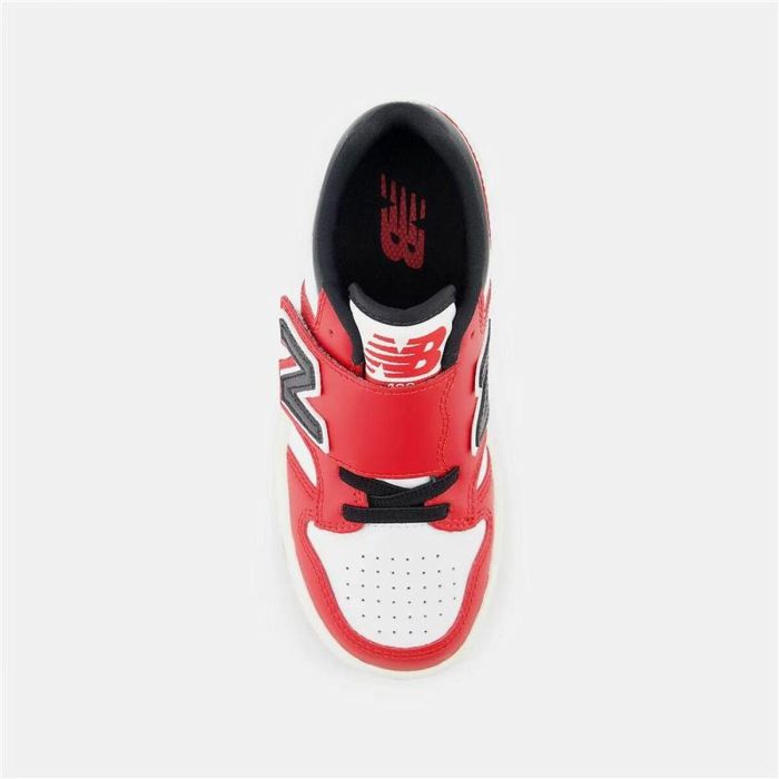 Zapatillas Deportivas Infantiles New Balance 480 HOOK LOOP Blanco Rojo Tomate 2