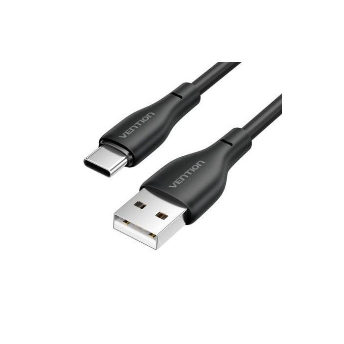 Cable USB Tipo-C Vention H25BF/ USB Tipo-C Macho - USB Macho/ 15W/ 480Mbps/ 1m/ Negro