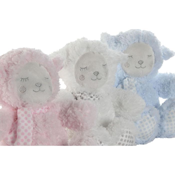 Peluche Manta Baby DKD Home Decor Rosa Azul 100 x 1 x 80 cm Set de 2 (3 Unidades) 3