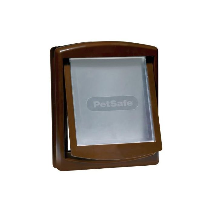 Petsafe Puerta para Perros Staywell Mediana Marrón para hasta 18kg - Abatible Madera, PVC, Ladrillo, Cristal - 352x294mm