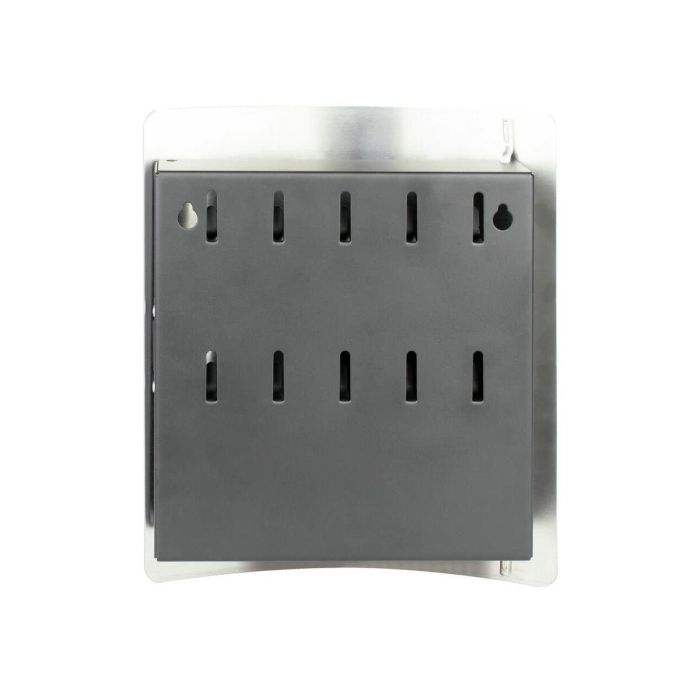 Burg Wachter Armario para Llaves BUR4003482336403, Acero Inoxidable, 10 Ganchos, Cierre Magnético Regulable 1