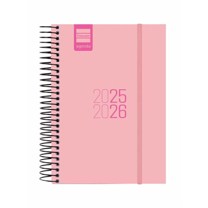 Finocam Agenda Para Estudiantes E8 - 120x171 mm Rosa 2025-2026, Espiral, Organización Septiembre-Agosto Finocam Agenda Para Estudiantes E8 - 120x171 mm Rosa 2025-2026, Espiral, Organización Septiembre-Agosto