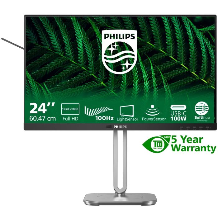 Philips 24B2G5301 Monitor IPS Full HD 23.8" (60.5cm) USB-C HDMI DisplayPort VESA Negro