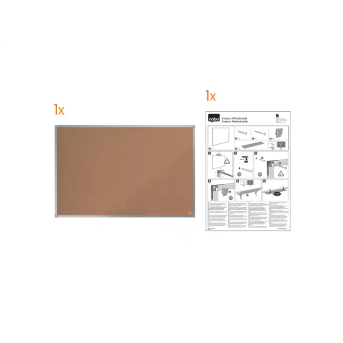 Nobo Tablero de Anuncios Essence Corcho 1500x1200 mm con Marco de Aluminio 6