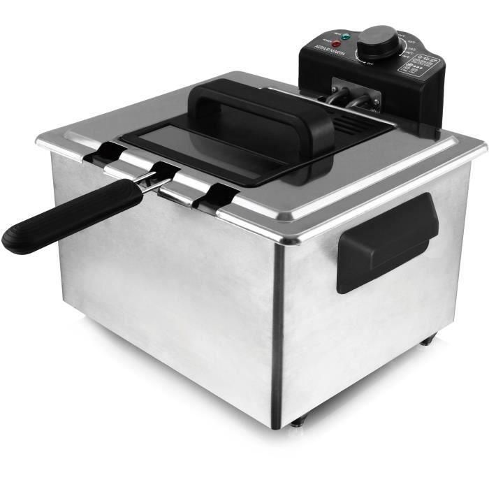 Arthur Martin AMPFH50 Freidora 5 L 2000 W con 3 cestas, filtros antiolor, acero inoxidable Arthur Martin AMPFH50 Freidora 5 L 2000 W con 3 cestas, filtros antiolor, acero inoxidable
