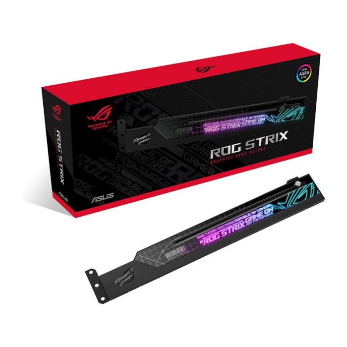 ASUS ROG-STRIX-HOLDER Soporte Universal para Tarjeta Gráfica con Iluminación RGB Multicolor 2