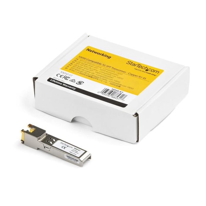 StarTech.com Transceptor SFP 10050 Compatible con Extreme Networks, 1Gbps Ethernet RJ-45, Módulo de Red Gigabit 4