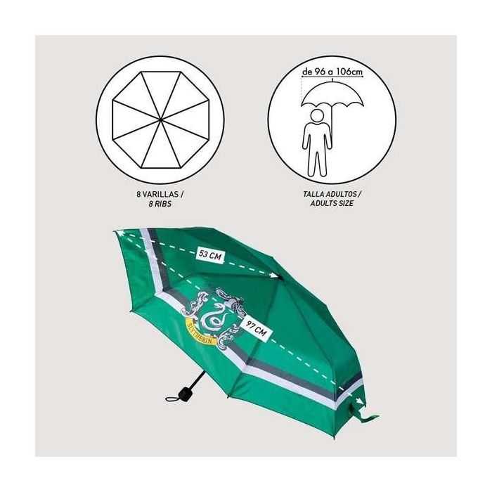 Paraguas manual plegable harry potter slytherin t53c:53 cm 4