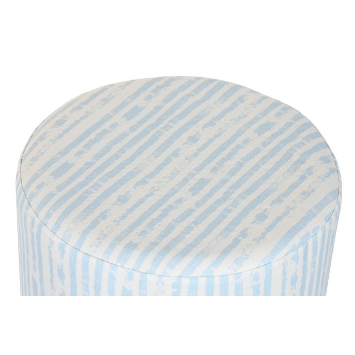 DKD Home Decor Reposapies Estilo Mediterráneo con Rayas Azul y Blanco. Fabricado en Poliéster y Metal. Medidas: 34x34x40 cm. Asiento 41 cm 1 DKD Home Decor Reposapies Estilo Mediterráneo con Rayas Azul y Blanco. Fabricado en Poliéster y Metal. Medidas: 34x34x40 cm. Asiento 41 cm 1