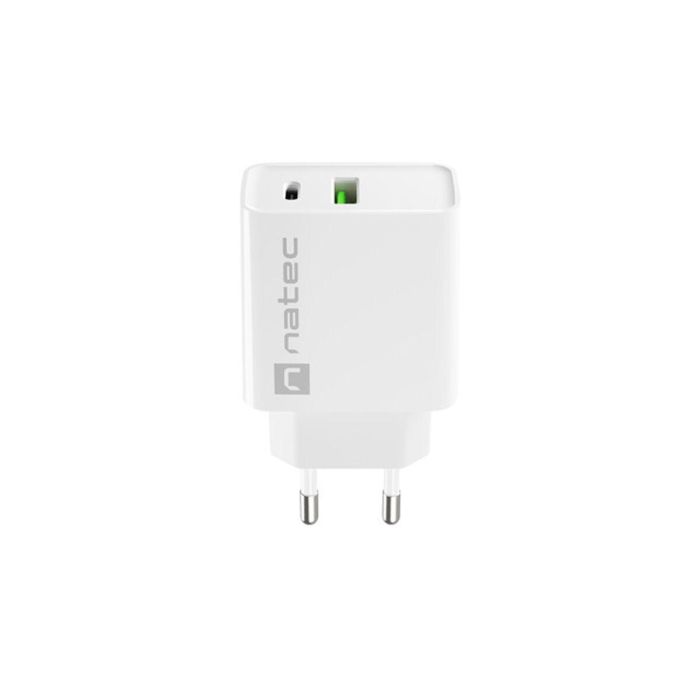 NATEC RIBERA Cargador de Pared Universal con Carga Rápida para Interior, Alimentación Corriente Alterna, 1 Puerto USB Tipo C, Color Blanco 3 NATEC RIBERA Cargador de Pared Universal con Carga Rápida para Interior, Alimentación Corriente Alterna, 1 Puerto USB Tipo C, Color Blanco 3