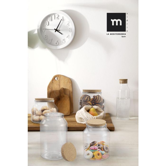 La Mediterranea Tarro de Vidrio con Tapón de Corcho 3800 ml (4 Unidades) 2