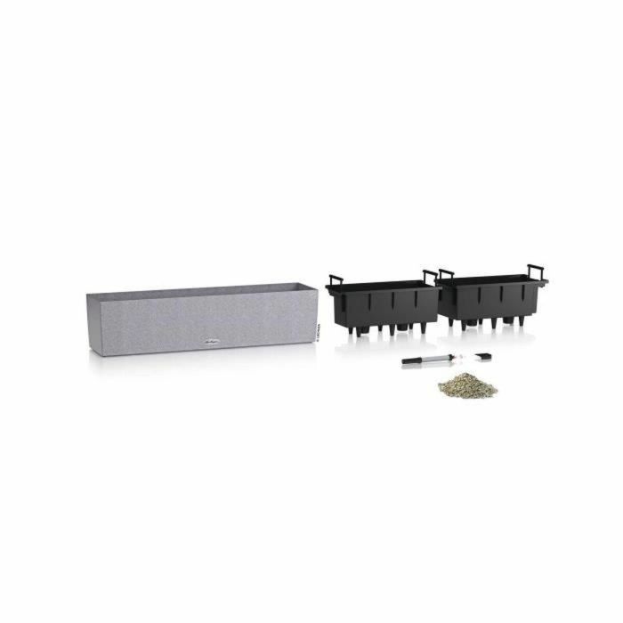 Maceta Lechuza Gris Polipropileno Rectangular 2