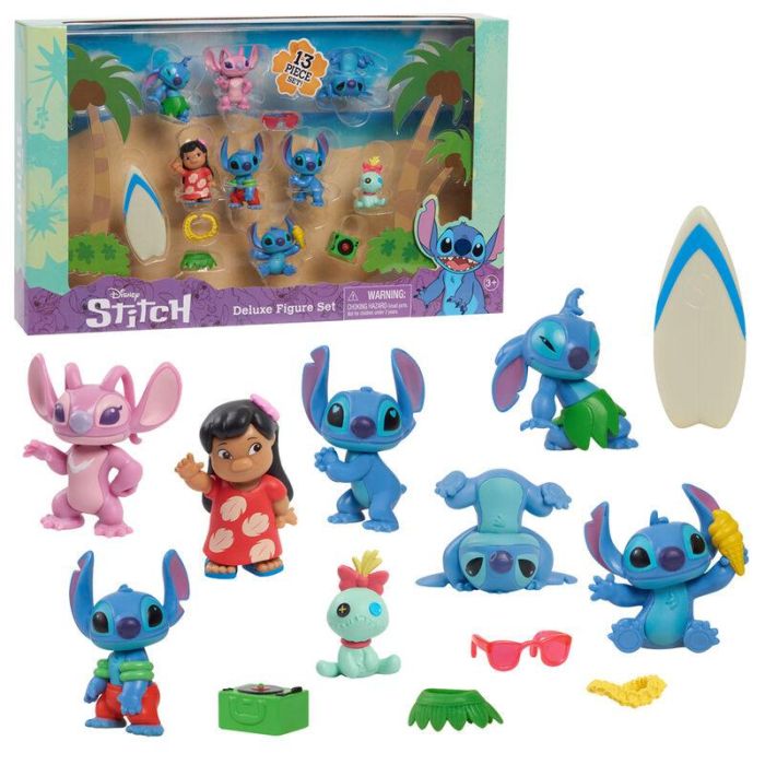 Just Play 46259 Juego de 13 Figuras Disney Lilo & Stitch 5 cm con 5 Looks de Stitch, Lilo, Scrump, Angel y Accesorios 1 Just Play 46259 Juego de 13 Figuras Disney Lilo & Stitch 5 cm con 5 Looks de Stitch, Lilo, Scrump, Angel y Accesorios 1