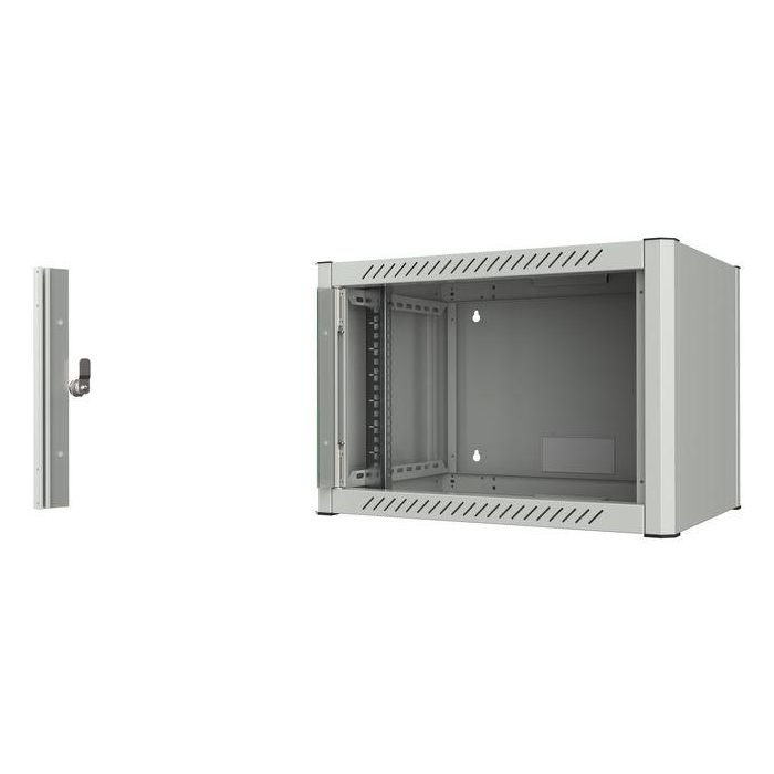 Lanview 19" Rack Cabinet 6U 60 x 45 Fondo 38 cm con Puerta de Cristal Templado para Montaje en Pared 1 Lanview 19" Rack Cabinet 6U 60 x 45 Fondo 38 cm con Puerta de Cristal Templado para Montaje en Pared 1