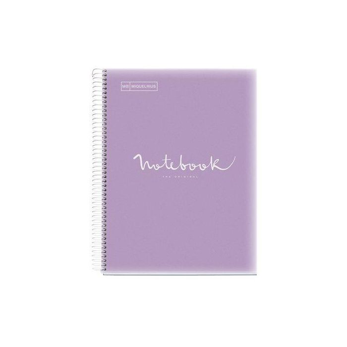 Bloc Miquelrius Emotions Notebook 5 Micro.Tapa Pp A4 120H 90G Cuadric.5X5 Lavanda (Set de 5)