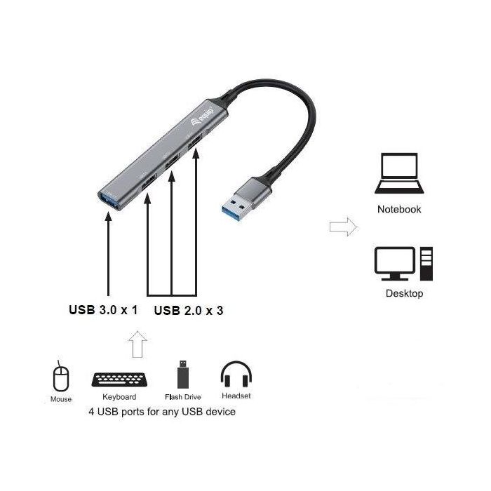 Equip 4-Port USB 3.0/2.0 Hub 1