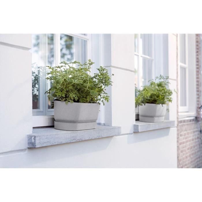 Greenville Oval Planter - Plastic - Ø70 - Cemento vivo 4