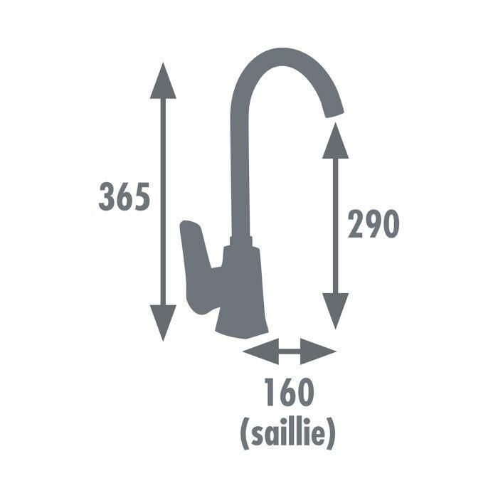 Edouard Rousseau Grifo de cocina mezclador Orys, Sin ducha de mano, Cromo, cartucho de cerámica Ø 40 mm, latón, ahorro de agua 1 Edouard Rousseau Grifo de cocina mezclador Orys, Sin ducha de mano, Cromo, cartucho de cerámica Ø 40 mm, latón, ahorro de agua 1
