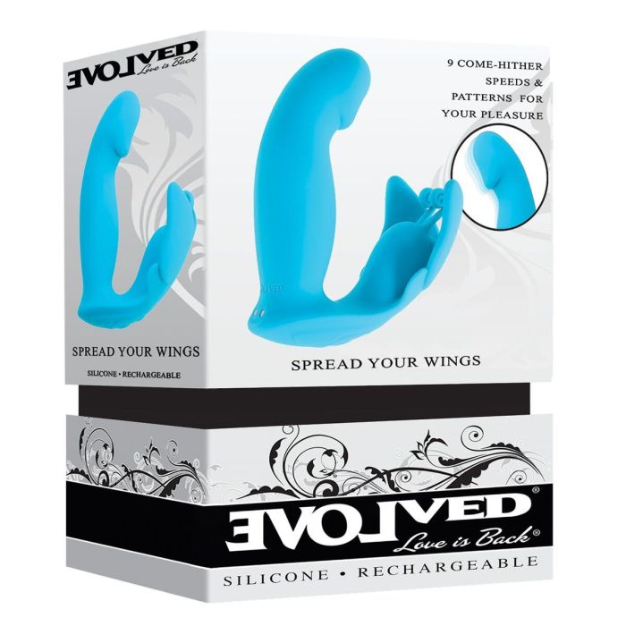 Vibrador Doble Estimulación Evolved Azul 1 Vibrador Doble Estimulación Evolved Azul 1