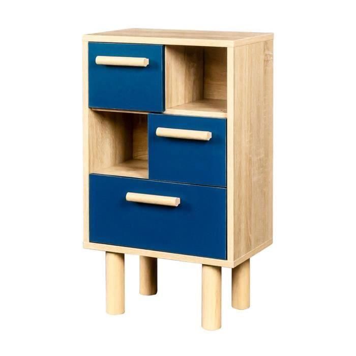 Almacenamiento con 2 puertas - Madera de pino azul - lila 2 Almacenamiento con 2 puertas - Madera de pino azul - lila 2