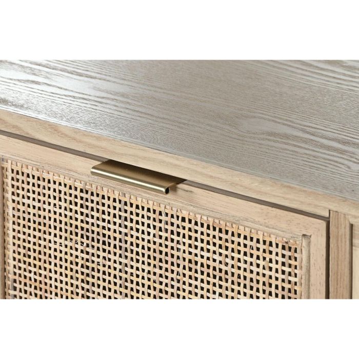 DKD Home Decor Cajonera Scandi 6 Cajones y 2 Puertas Abeto Ratán Natural Dorado 120 cm Ancho x 40 cm Fondo x 80 cm Alto 2 DKD Home Decor Cajonera Scandi 6 Cajones y 2 Puertas Abeto Ratán Natural Dorado 120 cm Ancho x 40 cm Fondo x 80 cm Alto 2